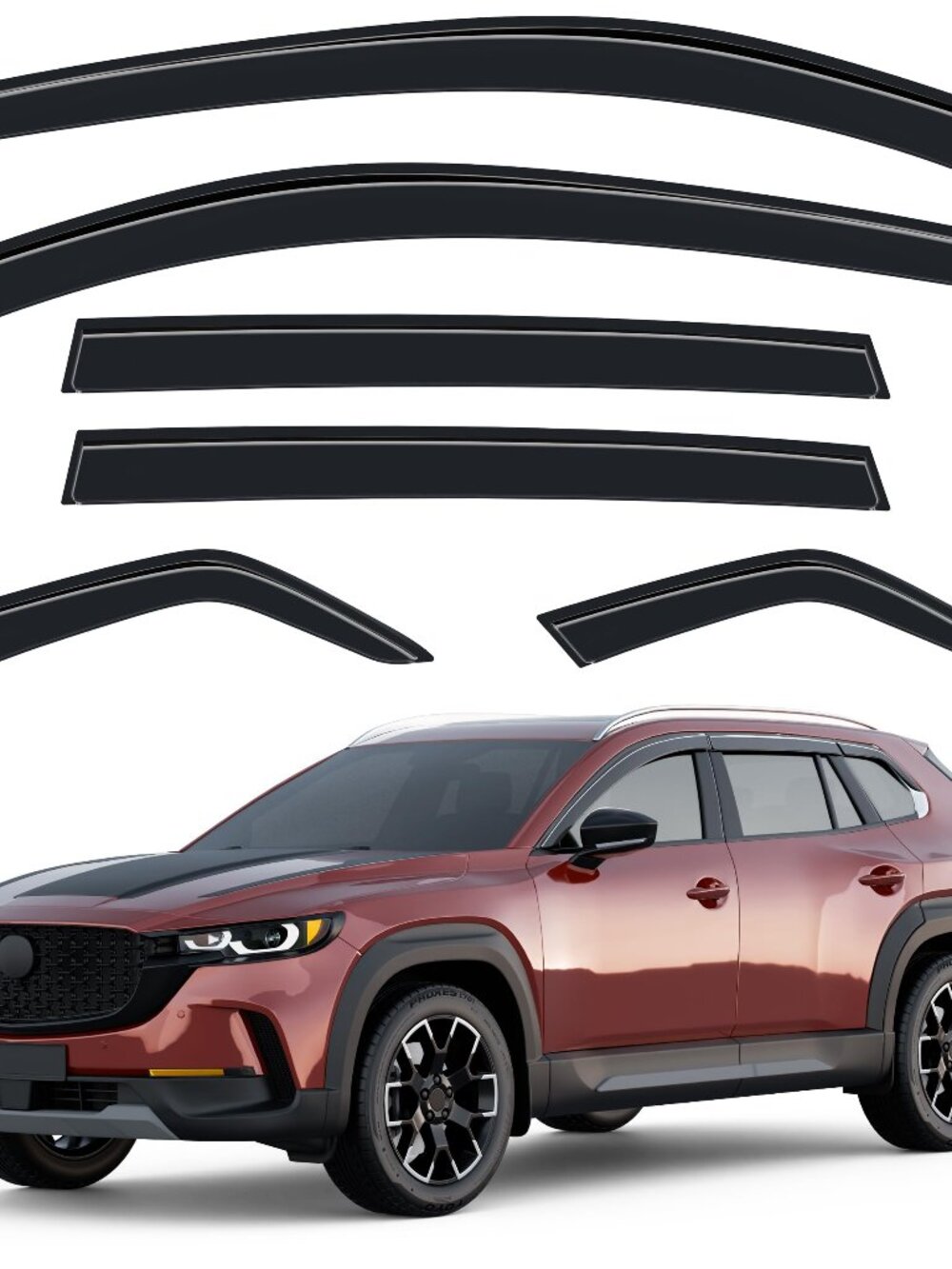 Mazda CX-50 Window Visors Rain Guards 2023-2026 Tape-On 4pc - OPEN BOX